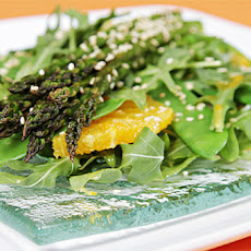 Roasted asparagus salad with Valencia oranges and ginger-citrus vinaigrette