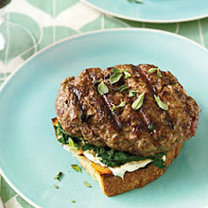 Chopped Lamb Steak with Garlicky Spinach