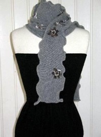 gray vintage cashmere scarf