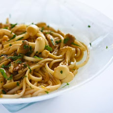 Noodles with Mushrooms and Lemon Ginger Dressing