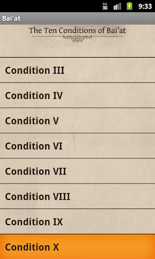 The 10 Conditions of Bai'at
