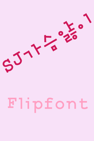 SJ가슴앓이 한국어 FlipFont