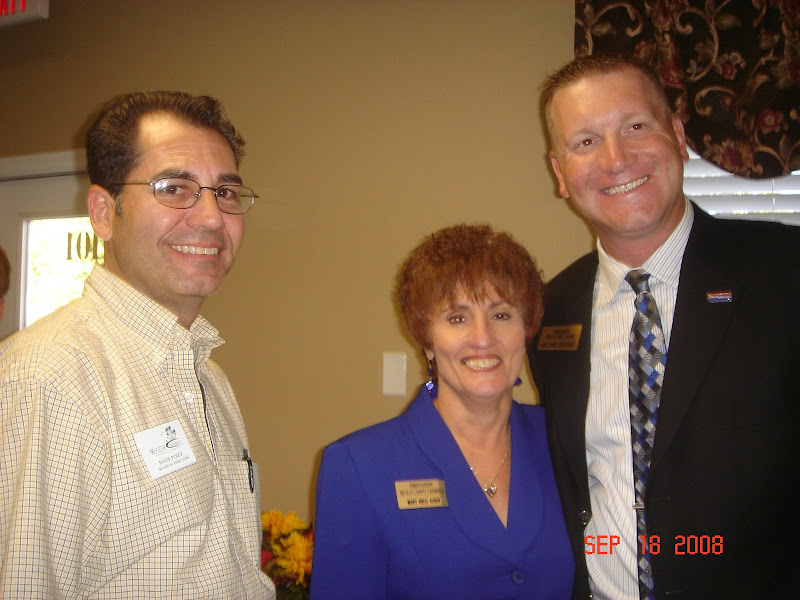 David Perez of Merle Norman Cosmetics Studio, Mary Cluck of 5/3rd Bank and Mike Delessio of BankAtlantic