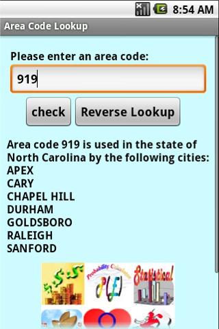 Area Code Lookup