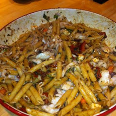 Mediterranean Cod With Tossed Penne Pasta