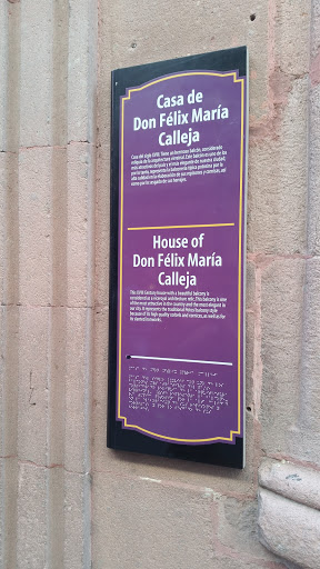 Placa Casa De Félix Maria Calleja