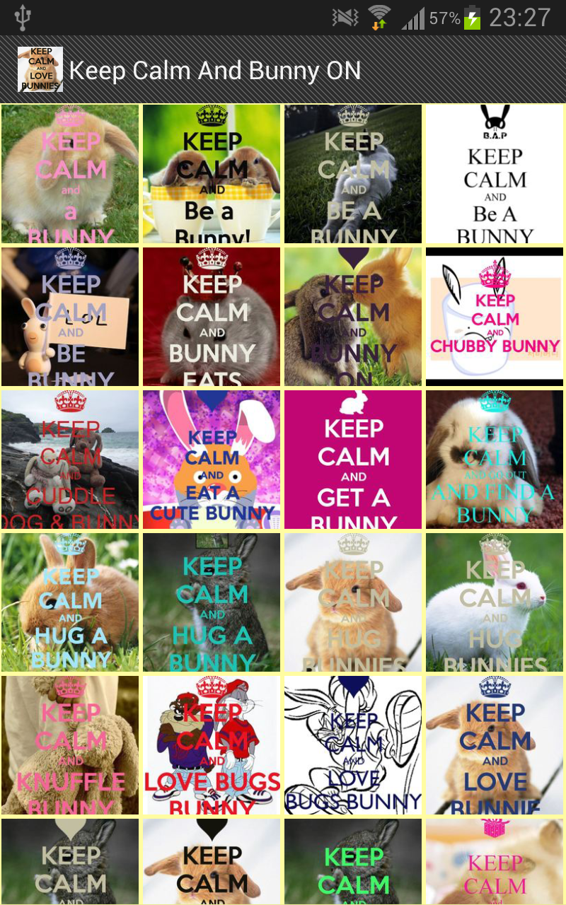 Android application Keep Calm And Bunny ON screenshort