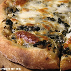 Swiss Chard and Artichoke 'White' Pizza