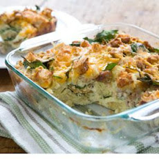 Savory Sausage and Cheddar Breakfast Casserole