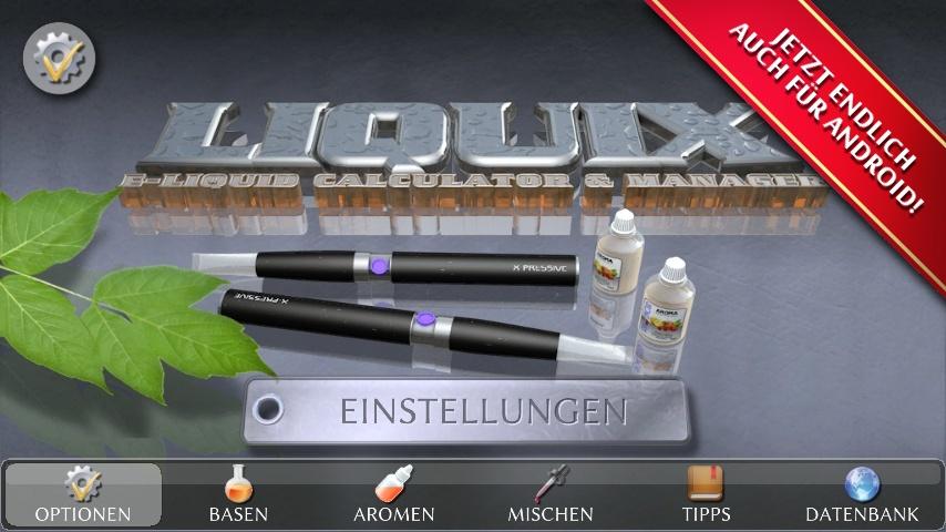 Android application Liquix E-Liquid Calculator screenshort