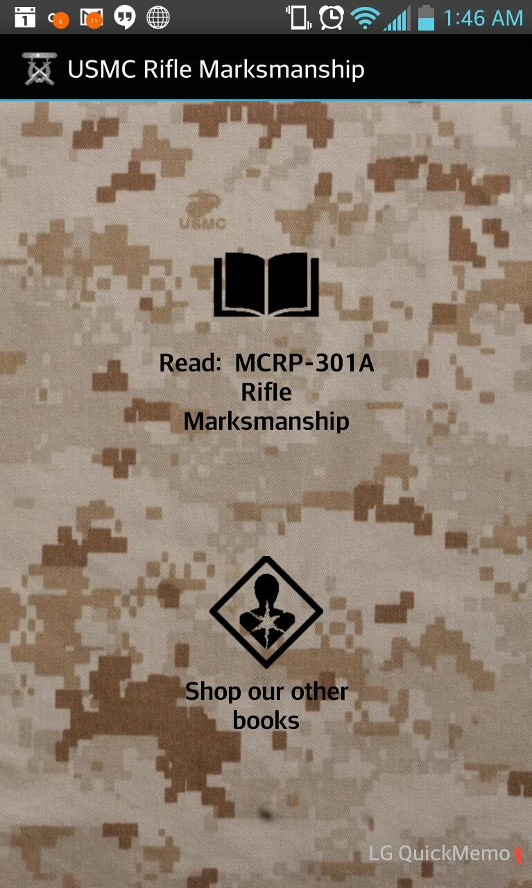 Android application USMC Rifle Marksmanship screenshort