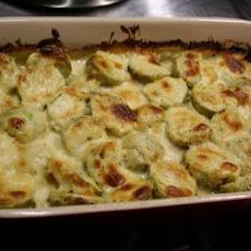 Cheesy Mustard Brussel Sprouts