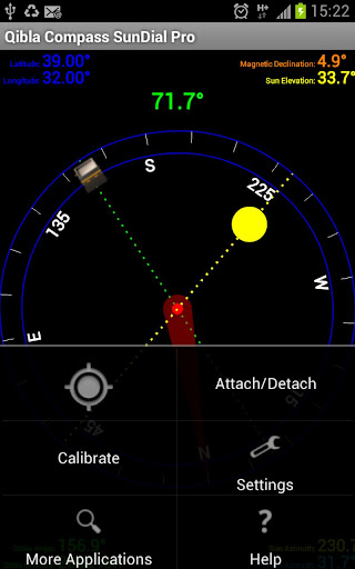 Qibla Compass Sundial Lite