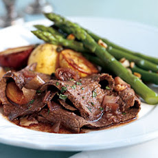 Spiced Brisket with Leeks and Dried Apricots