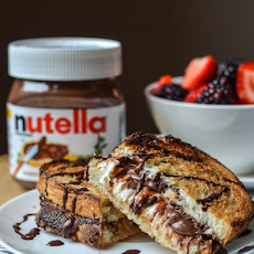Hot Baked Nutella & Cream Cheese Sandwich
