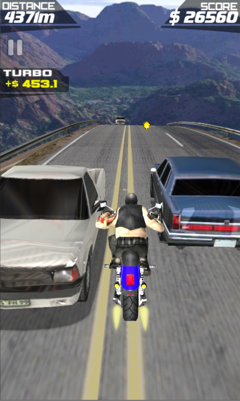 Android application MEGA MOTO RACING 3D screenshort