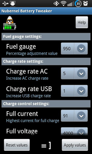 Nubernel Battery Tweaker