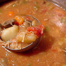 Turkey and Potato Soup With Canadian Bacon (Cooking Light)