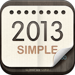 卓上カレンダー2013：シンプルカレンダー 「ウィジェット」 Apk