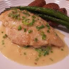 Chicken Breast with cream of herb sauce