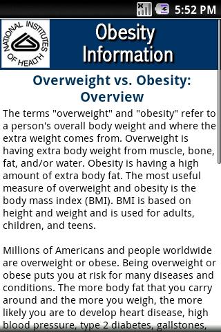 【免費健康App】NIH: Obesity Information-APP點子