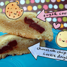 Sugar Cookies Stuffed With Chocolate Chip Cookie Dough