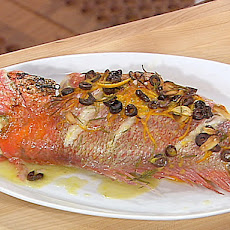 Whole Roasted Red Snapper with Orange, Rosemary and Kalamata Olives