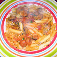 Spicy Vodka Cream Pasta With Hot Sausage