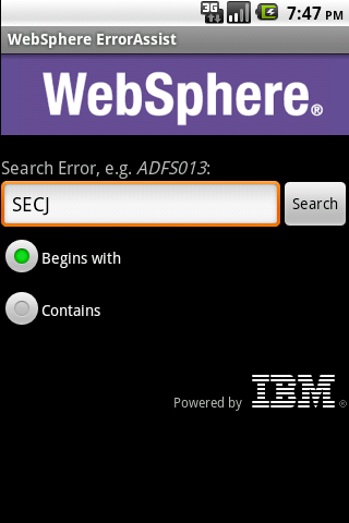 WebSphere ErrorAssist