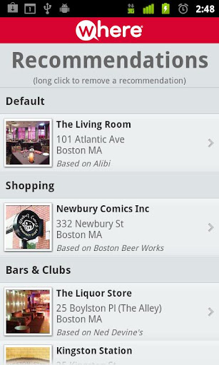 where for android screenshot