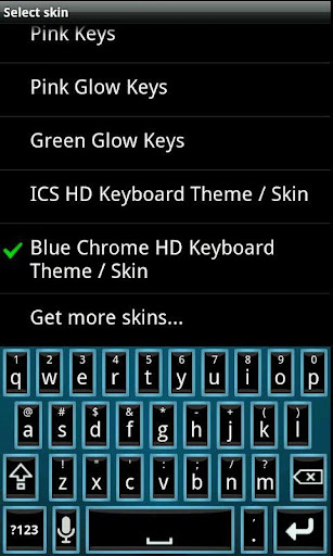Blue Chrome HD Keyboard Skin