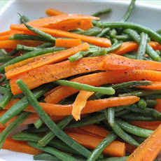 Easy Buttered Green Beans and Carrot Sticks
