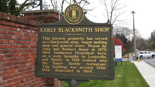 Bauer Blacksmith Shop Historic Marker 