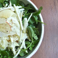 Raw Shaved Fennel, Celery Root and Apple Salad with Buttermilk Dressing