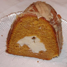 White Chocolate Ribbon Pumpkin Cake With Maple Glaze