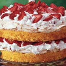 Strawberry Meringue Cake