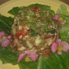 Lemony Lentil Salad With Salmon