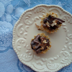 Hot Mushroom, Toasted Walnut, and Camembert Filo Tartlets