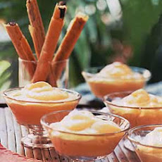 Mango Fools with Chocolate-Anise Straws