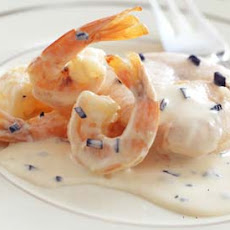 Poached Salmon with Truffles and Shrimp in Cream Sauce