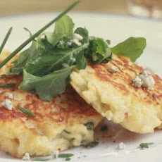 Indian Potato Pancakes with Curry-Lime Yogurt