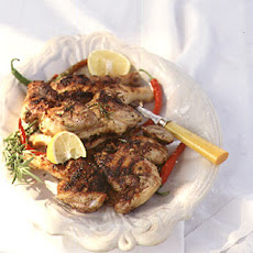 Grilled Deviled Chickens Under a Brick