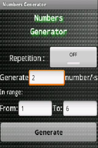 Random Numbers Generator Pro