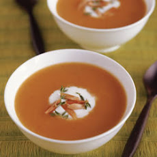 Curried Butternut Squash Soup with Almonds