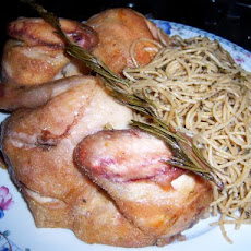 Roasted Garlic-Rosemary Cornish Game Hens