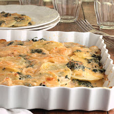 Scalloped Potatoes With Spinach And Cheese