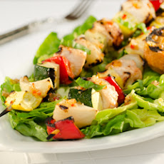 Skewered Grilled Chicken With Vegetables