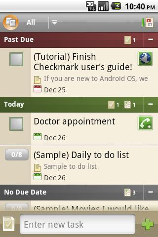 Checkmark To Do Task List