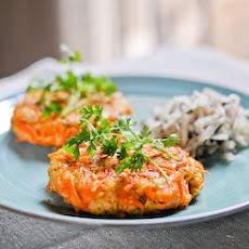 Carrot and barley galettes
