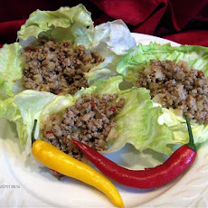 Pork in Lettuce Leaf Cups